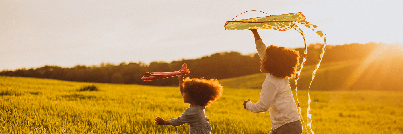 children in field