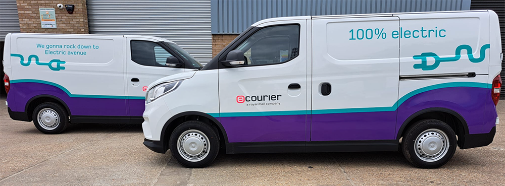 Electric Van Fleet Electric commercial courier vans