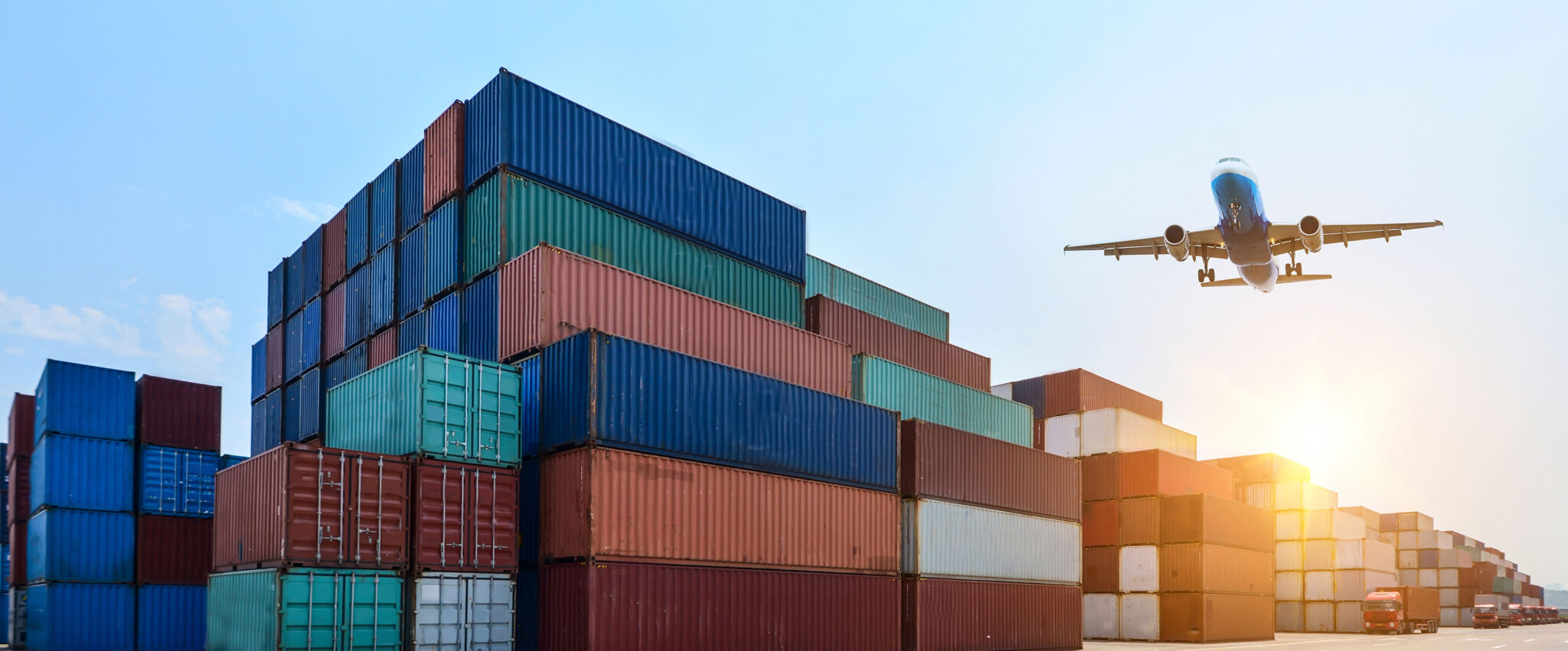 Shipping container yard