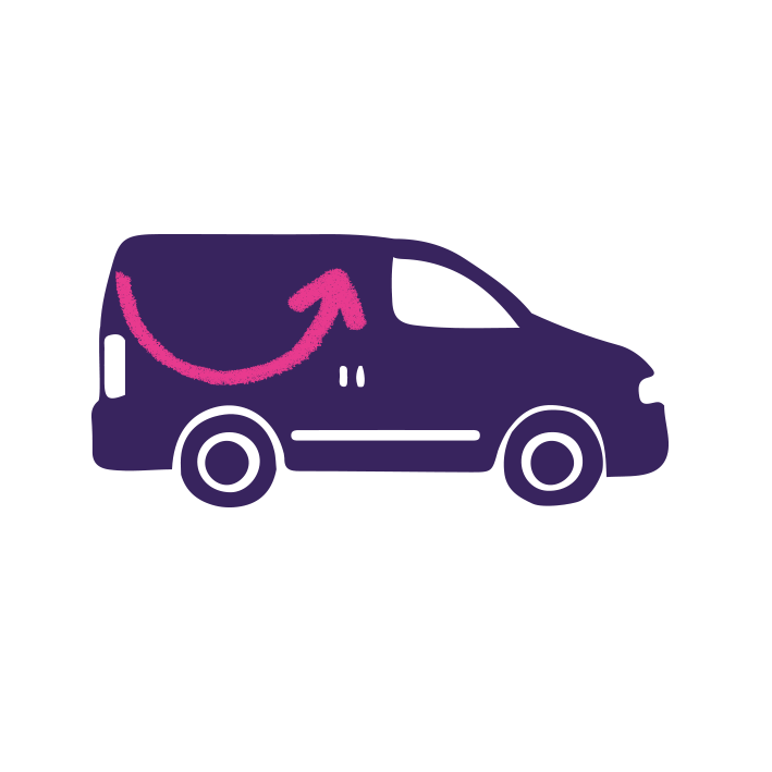 small van purple gif
